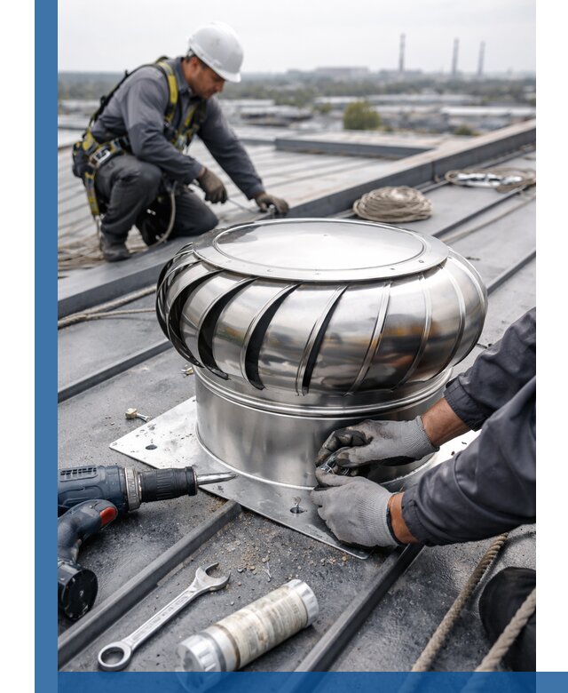 Установка дефлекторов на кровле в Ярославле профессионально