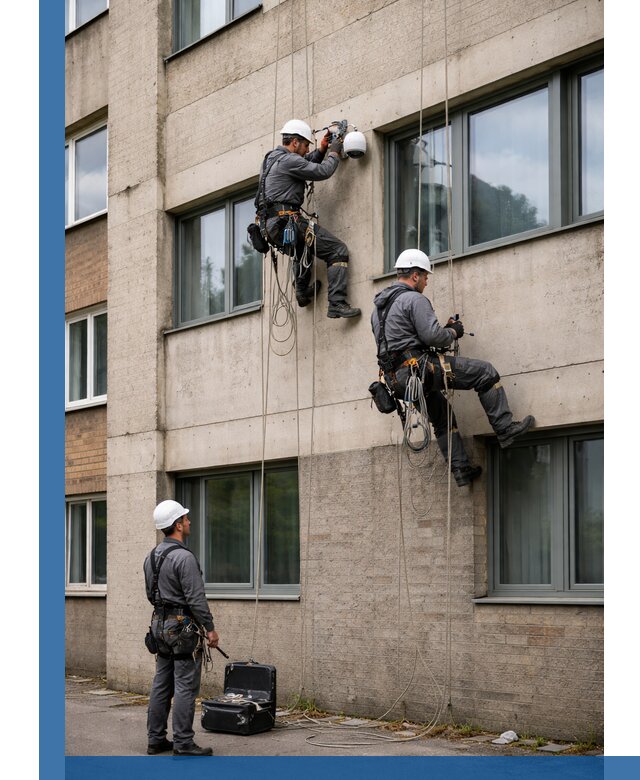 Монтаж фасадных камер видеонаблюдения в Ярославле под ключ