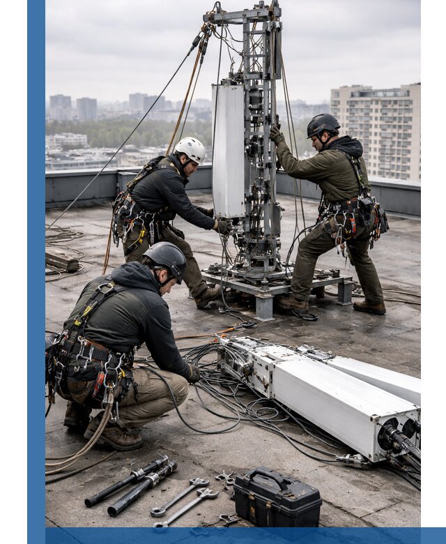 Демонтаж антенн на крыше зданий в Ярославле с гарантией