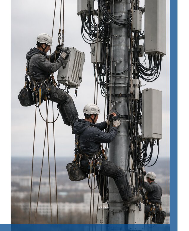 Монтаж оборудования связи на мачте в Ярославле от 7701 р. | ВЫСОТНИК-Рсл