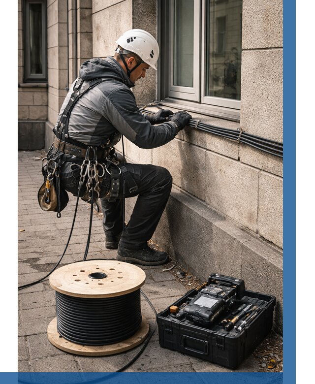 Прокладка оптоволоконного кабеля в Ярославле от 821 р. | ВЫСОТНИК-Рсл