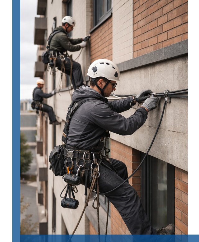 Крепление кабеля на фасаде монтаж и крепеж в Ярославле