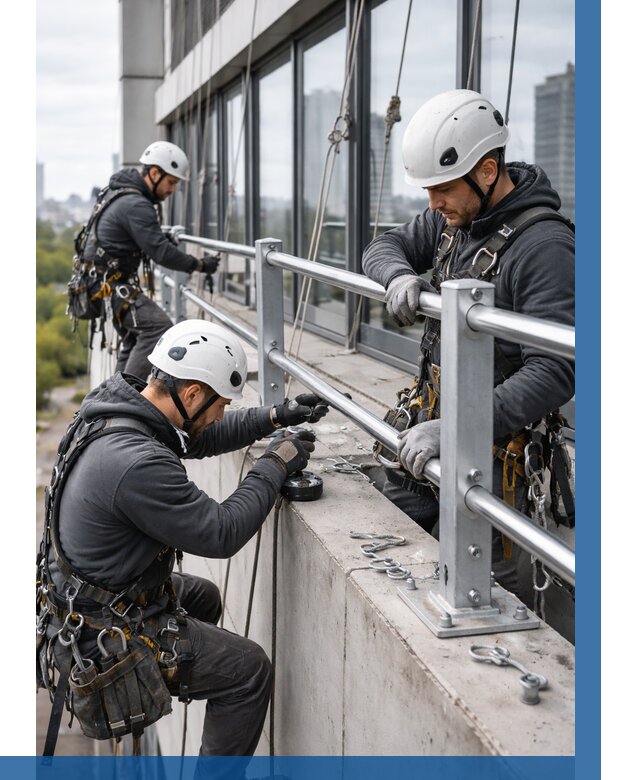 Монтаж ограждений на высоте в Ярославле, от 1232 р. | ВЫСОТНИК-Рсл