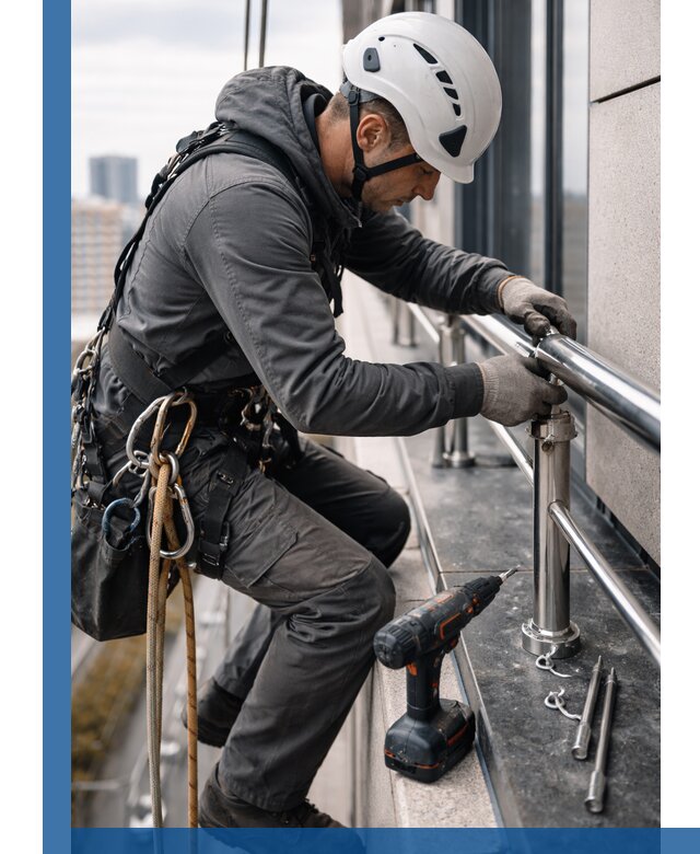 Монтаж ограждений на высоте в Ярославле для зданий и конструкций