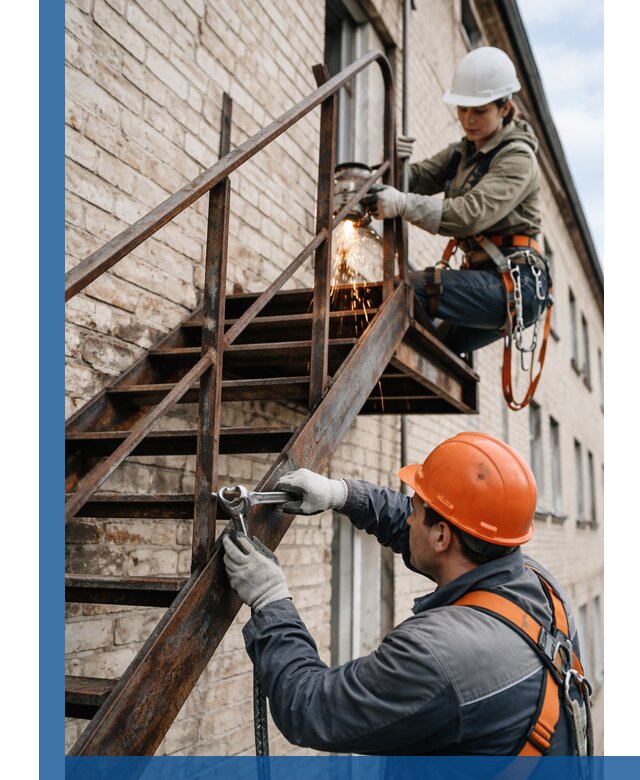 Ремонт и восстановление пожарных лестниц с выездом в Ярославле