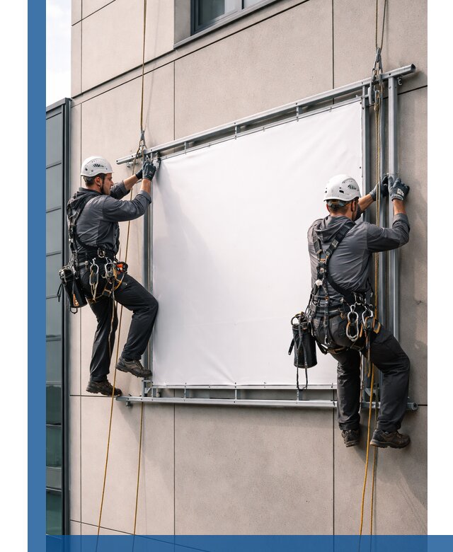 Монтаж наружной рекламной вывески в Ярославле под ключ