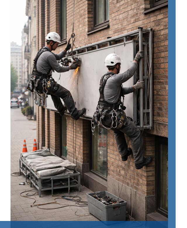 Демонтаж рекламной вывески в Ярославле от 6674 р. | ВЫСОТНИК-Рсл