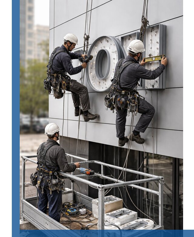 Профессиональный монтаж световых букв в Ярославле под ключ