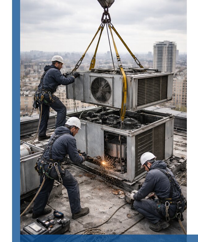 Демонтаж крышной установки в Ярославле любой сложности