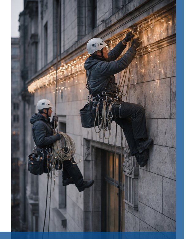 Монтаж новогодней иллюминации в Ярославле от 8728 р. | ВЫСОТНИК-Рсл