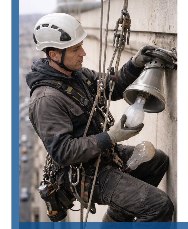 Замена ламп на высоте в Ярославле профессионально и быстро