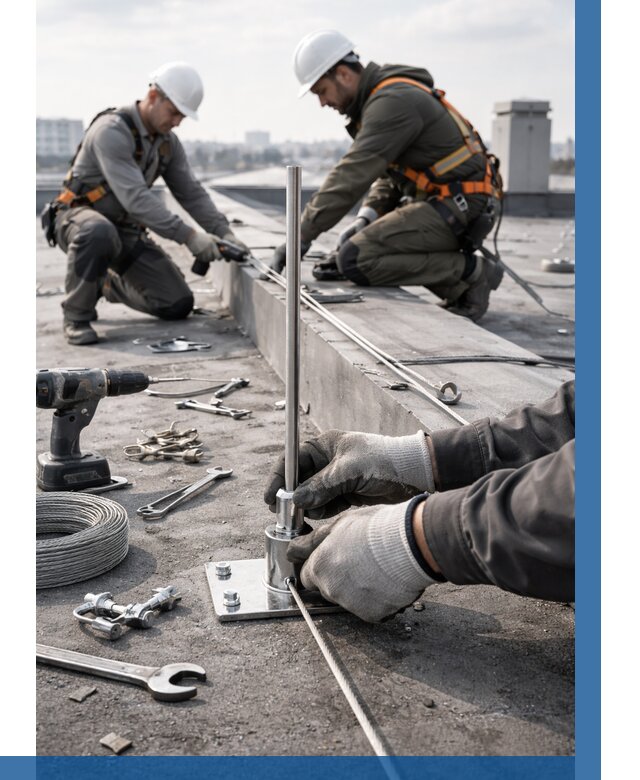 Монтаж молниезащиты на кровле в Ярославле цена от 25670 р. | ВЫСОТНИК-Рсл