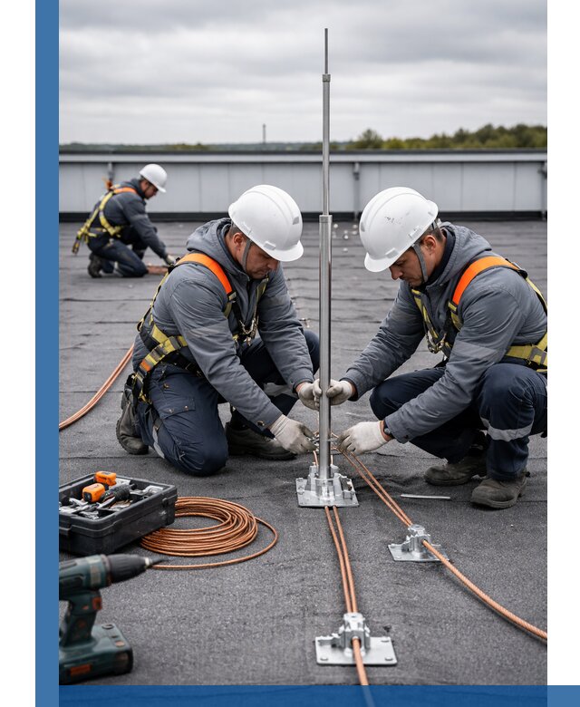 Монтаж молниезащиты на кровле в Ярославле под ключ с гарантией