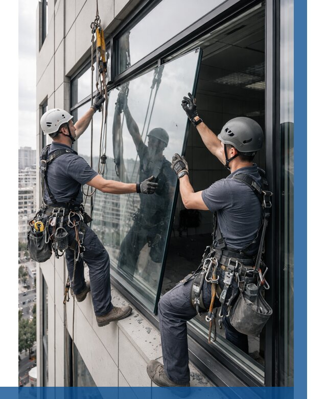 Замена стеклопакетов на высоте в Ярославле от 5647 р. | ВЫСОТНИК-Рсл