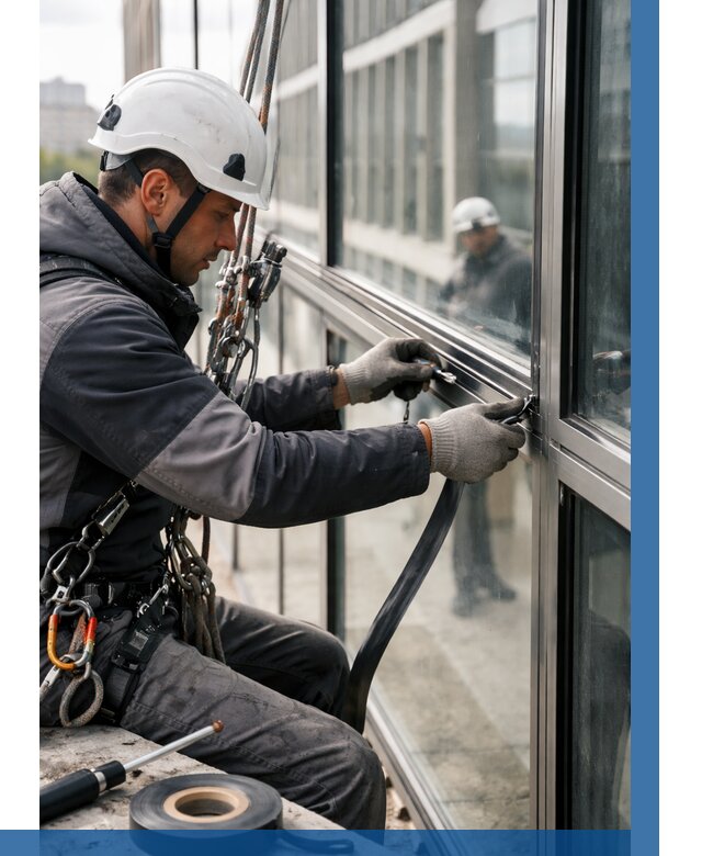 Ремонт витражных конструкций в Ярославле от 3594 р. | ВЫСОТНИК-Рсл