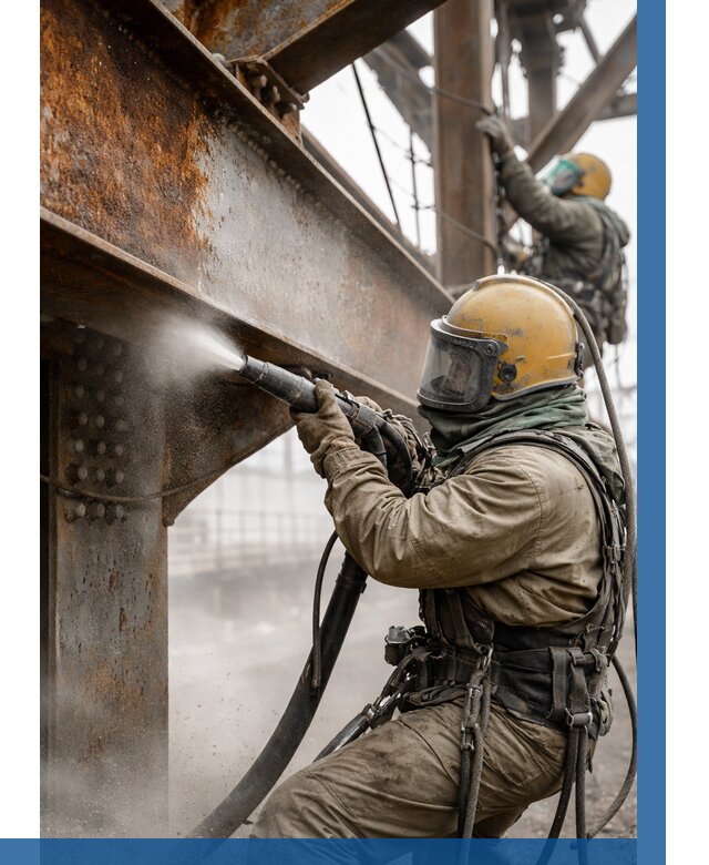 Пескоструйная очистка металлоконструкций в Ярославле по 616 р.  ВЫСОТНИК-Рсл