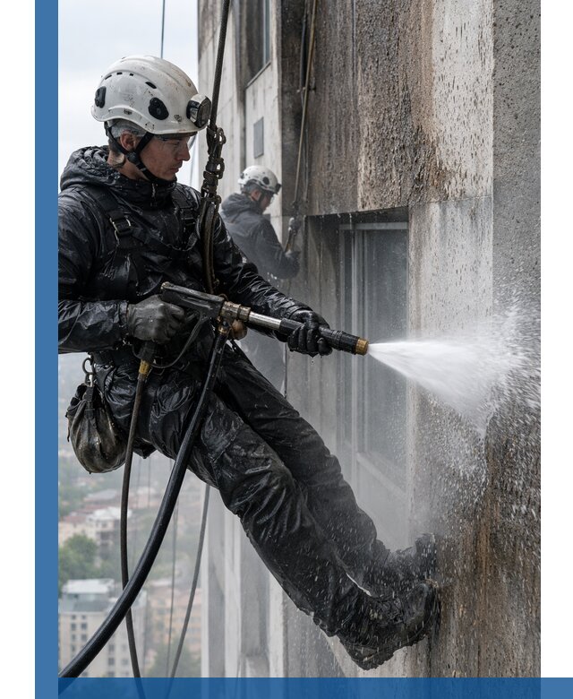 Гидроструйная очистка фасадов и конструкций в Ярославле