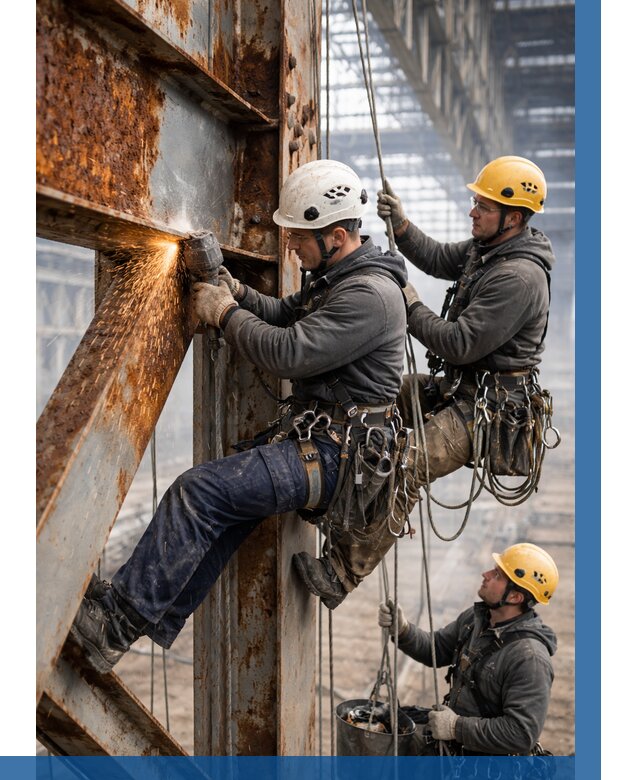 Зачистка металла от ржавчины в Ярославле от 359 р. | ВЫСОТНИК-Рсл