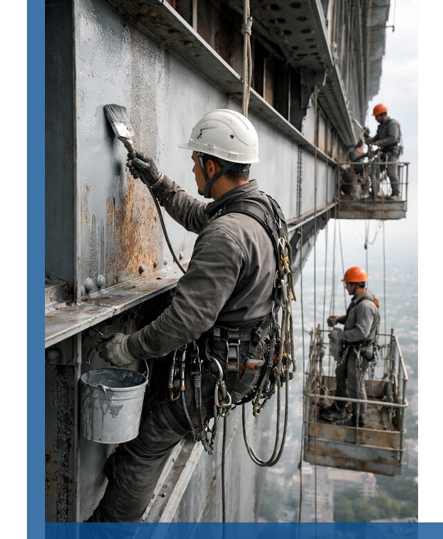 Покраска металлоконструкций на высоте в Ярославле профессионально