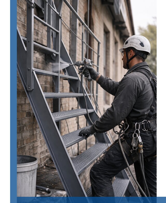 Покраска и антикоррозионная защита пожарных лестниц в Ярославле