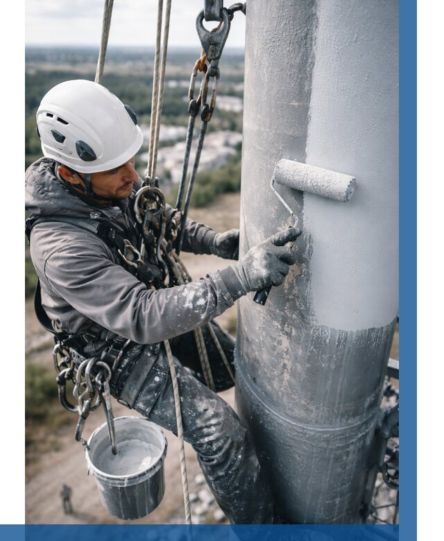 Покраска мачт связи под ключ в Ярославле от 873 р. | ВЫСОТНИК-Рсл