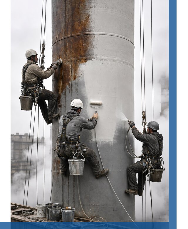 Покраска дымовых труб в Ярославле от 8728 р. | ВЫСОТНИК-Рсл