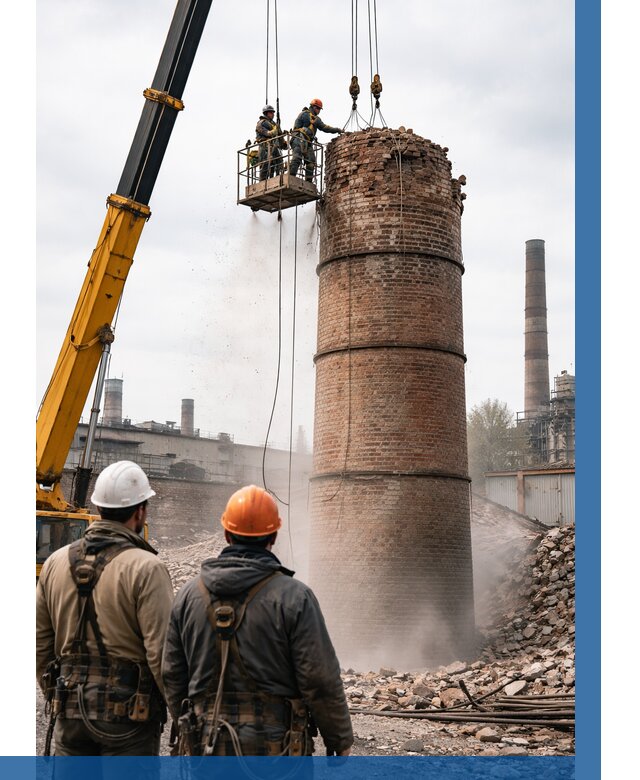 Демонтаж дымовой трубы в Ярославле от 92412 р. | ВЫСОТНИК-Рсл, смета