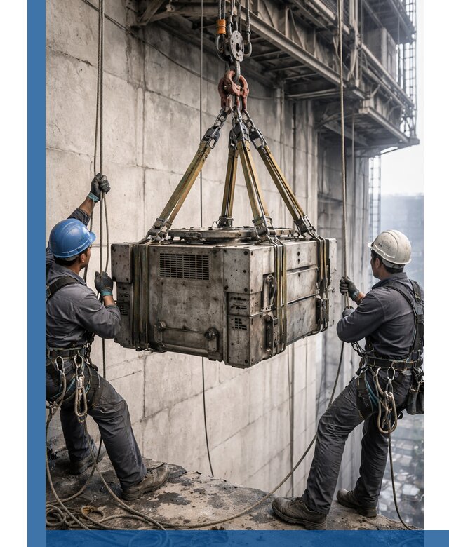 Такелажные работы на высоте, подъем и монтаж грузов в Ярославле