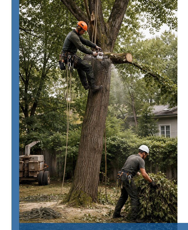 Кронирование деревьев в Ярославле, безопасная высотная обрезка