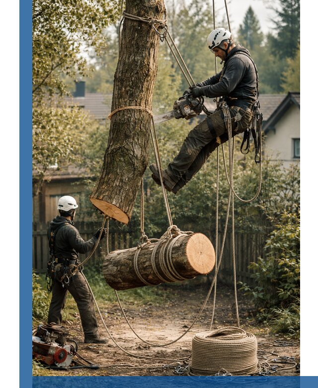 Валка деревьев частями в Ярославле, безопасно и аккуратно