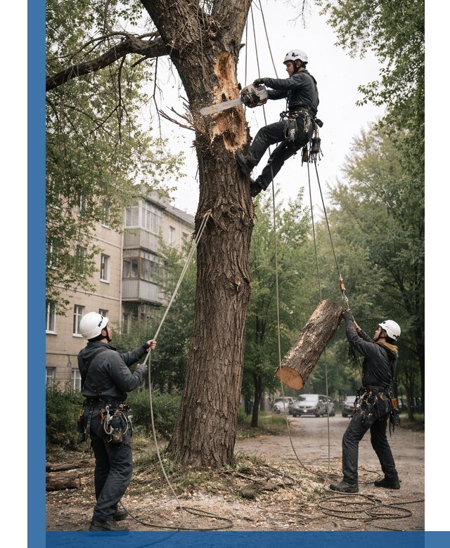 Срочное удаление аварийных деревьев в Ярославле с гарантией безопасности
