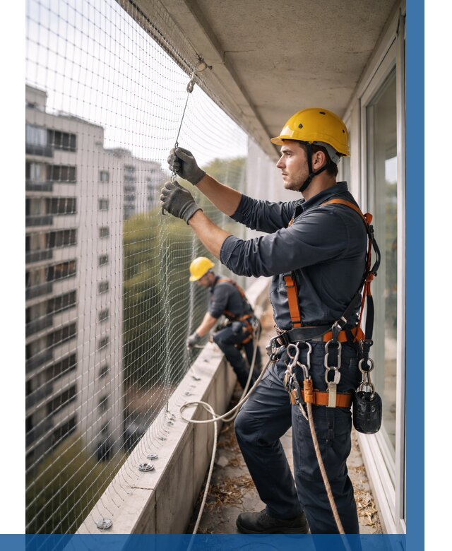 Монтаж сетки от птиц в Ярославле от 4621 р. | ВЫСОТНИК-Рсл